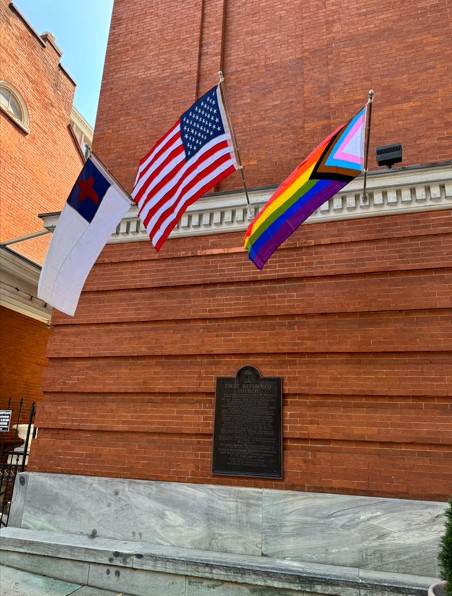 Flags flying high